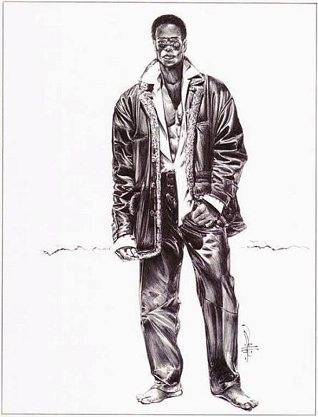 446x585 leather drawing - Leather Drawing