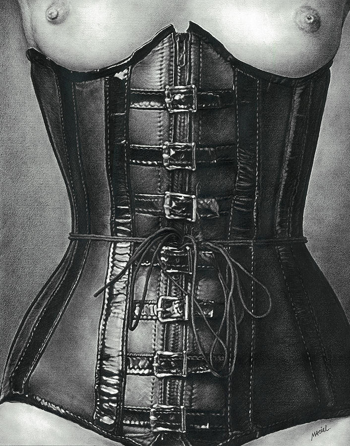 706x900 leather lace drawing - Leather Drawing