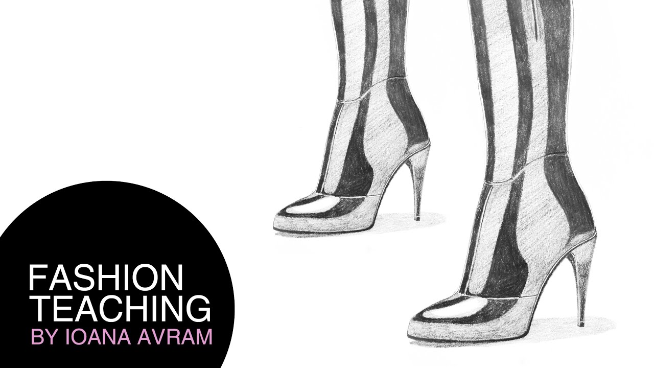 1280x720 leather boot drawing - Leather Drawing