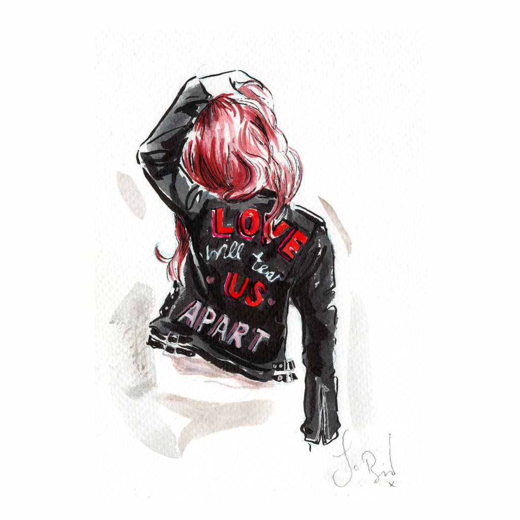 1024x1024 customised drawing of you in a bespoke leather coat - Leather Drawing