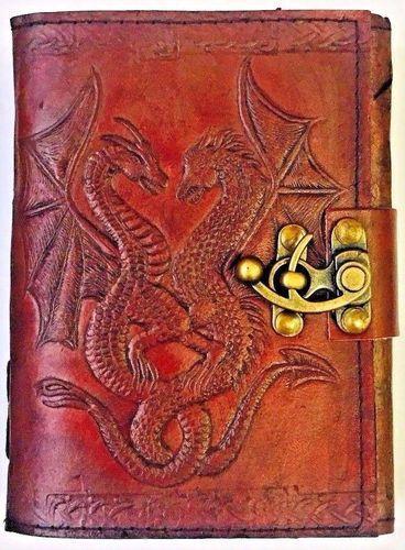 368x500 dragon leather journal drawing sketchbook - Leather Drawing Journal
