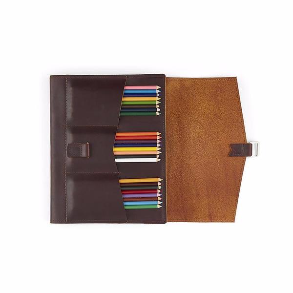 600x600 leather sketch books - Leather Drawing Journal