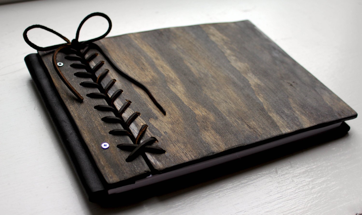1500x891 personalized artist sketchbook, unique rustic wood leather - Leather Drawing Journal