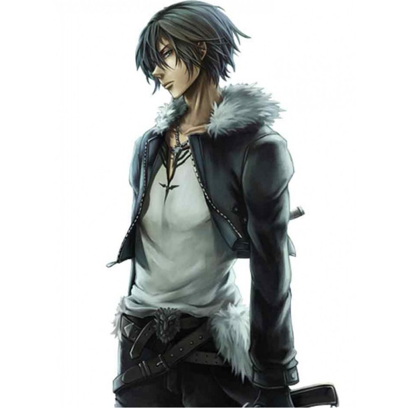 Final Fantasy Squall Leonhart Leather Jacket - Leather Jacket Drawing. 