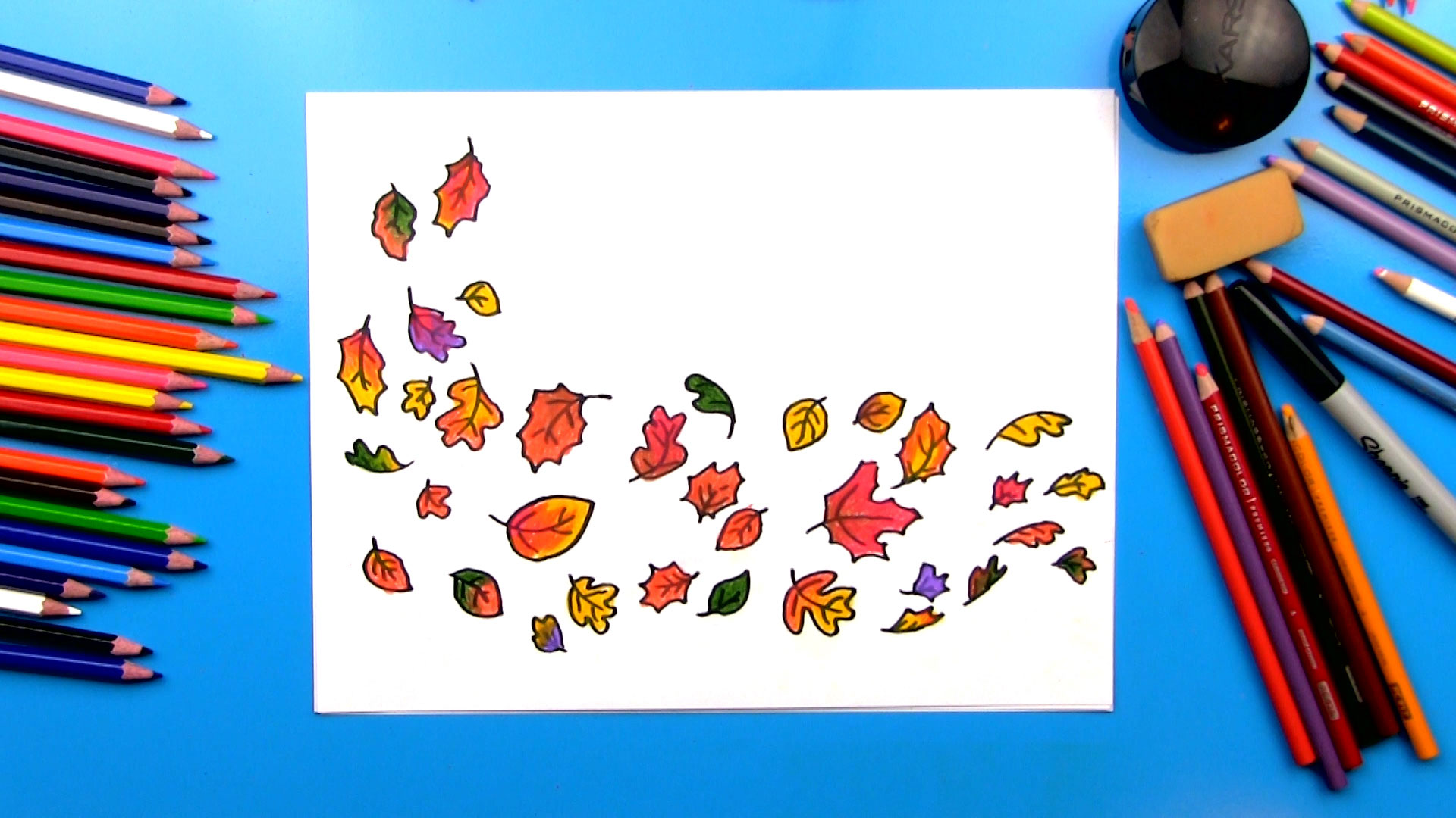 Leaves Blowing In The Wind Drawing at Explore
