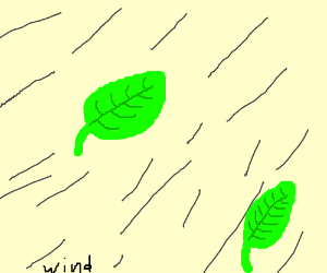 300x250 Leaf Blowing In The Wind Drawing - Leaves Blowing In The Wind Drawing