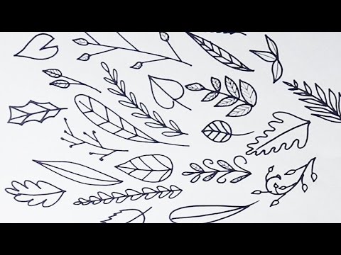 480x360 How To Draw Simple Leaves And Vines - Leaves For Drawing