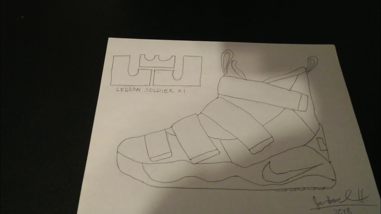 1280x720 lebron soldier xi timelapse drawing - Lebron 11 Drawing