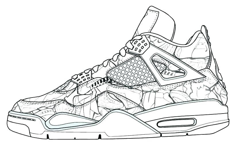 819x507 coloring pages shoes drawing at lebron james sheets indiepreneur - Lebron 11 Drawing