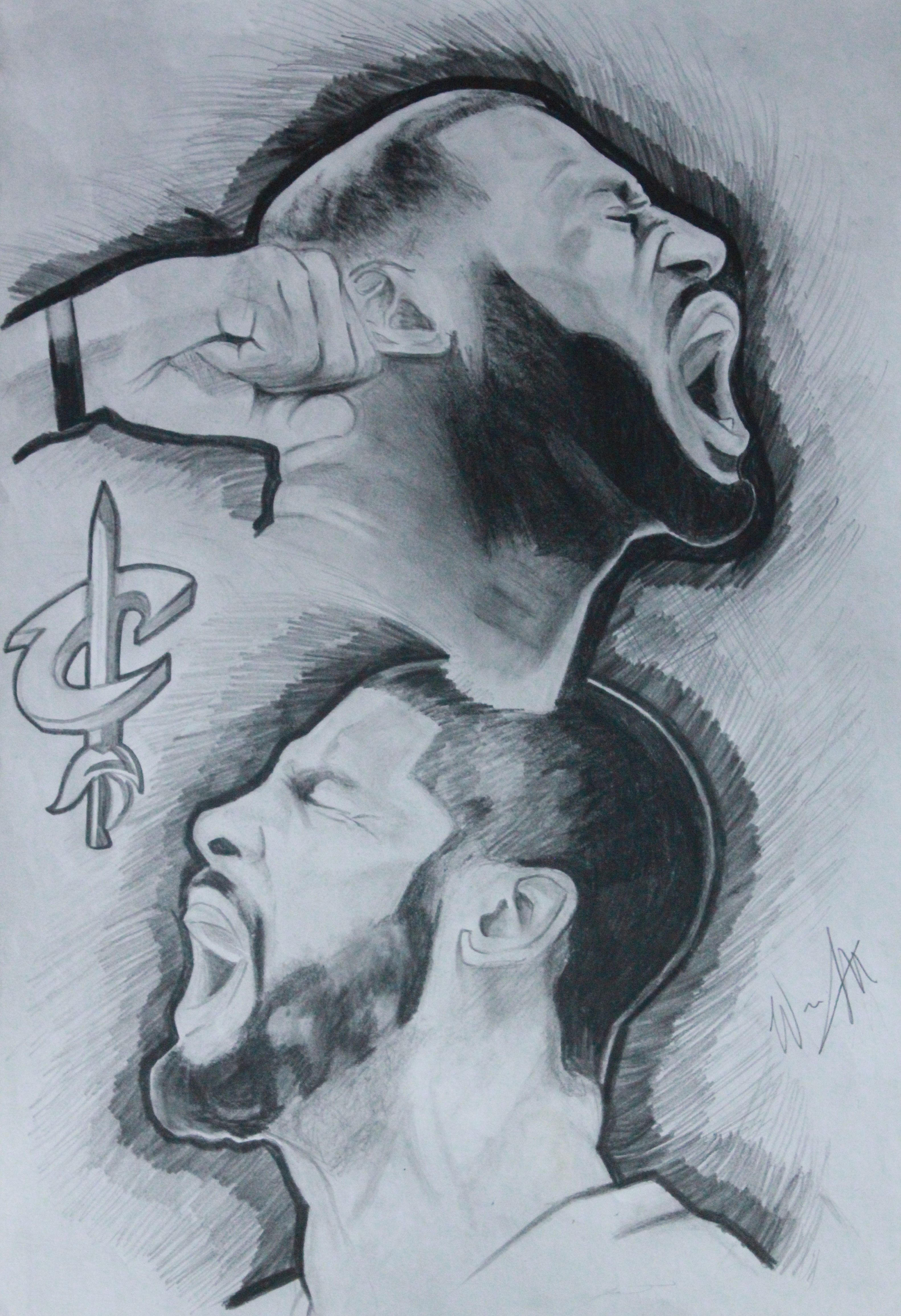 3165x4621 drawing lebron james kyrie irving - Lebron Drawing