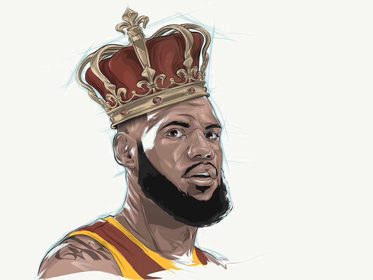 1200x900 king lebron espn animated time lapse illustration on behance - Lebron Drawing