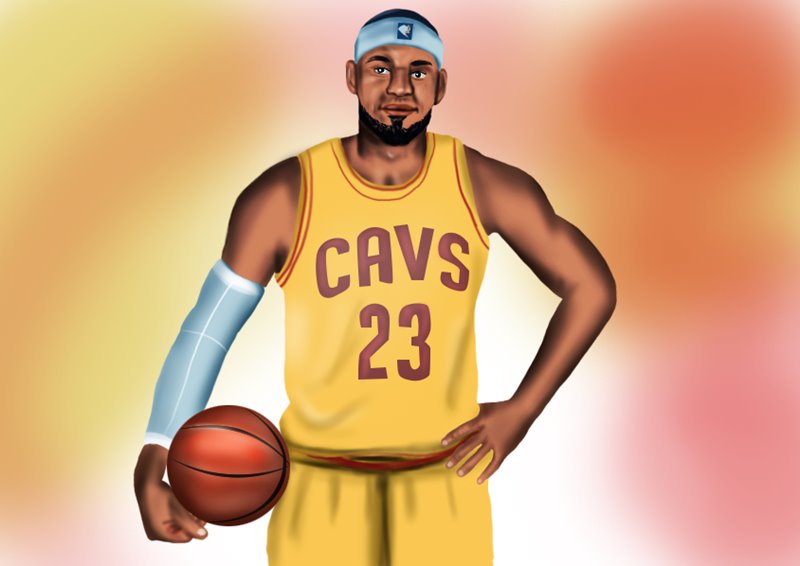 800x566 learn how to draw lebron james - Lebron Drawing