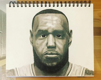 340x270 Lebron James Drawing Etsy - Lebron Drawing