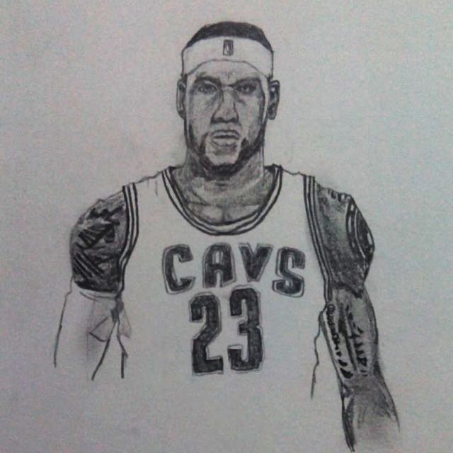 640x640 lebron james drawing, design craft, artwork - Lebron Drawing