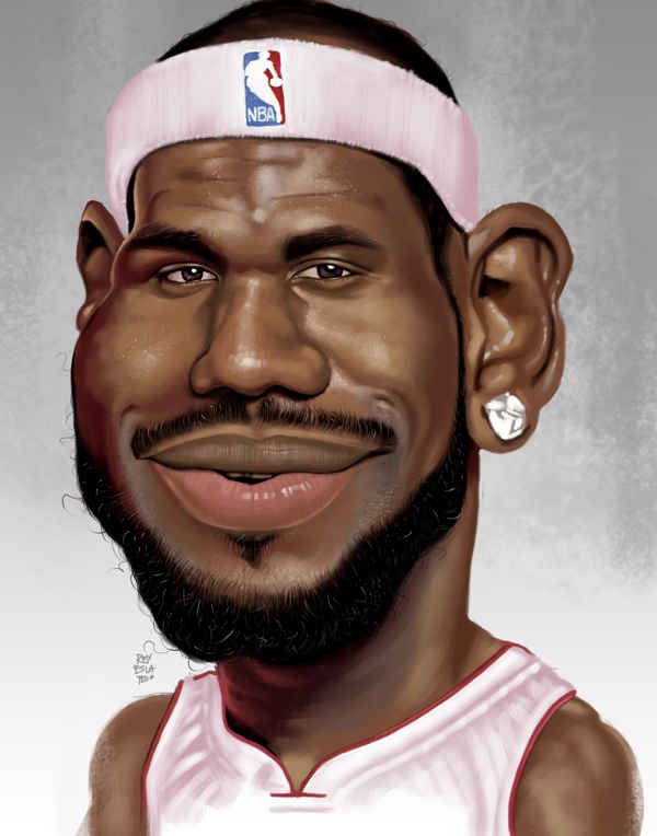 600x764 lebron james funnier than funny celebrity caricatures - Lebron James Cartoon Drawing