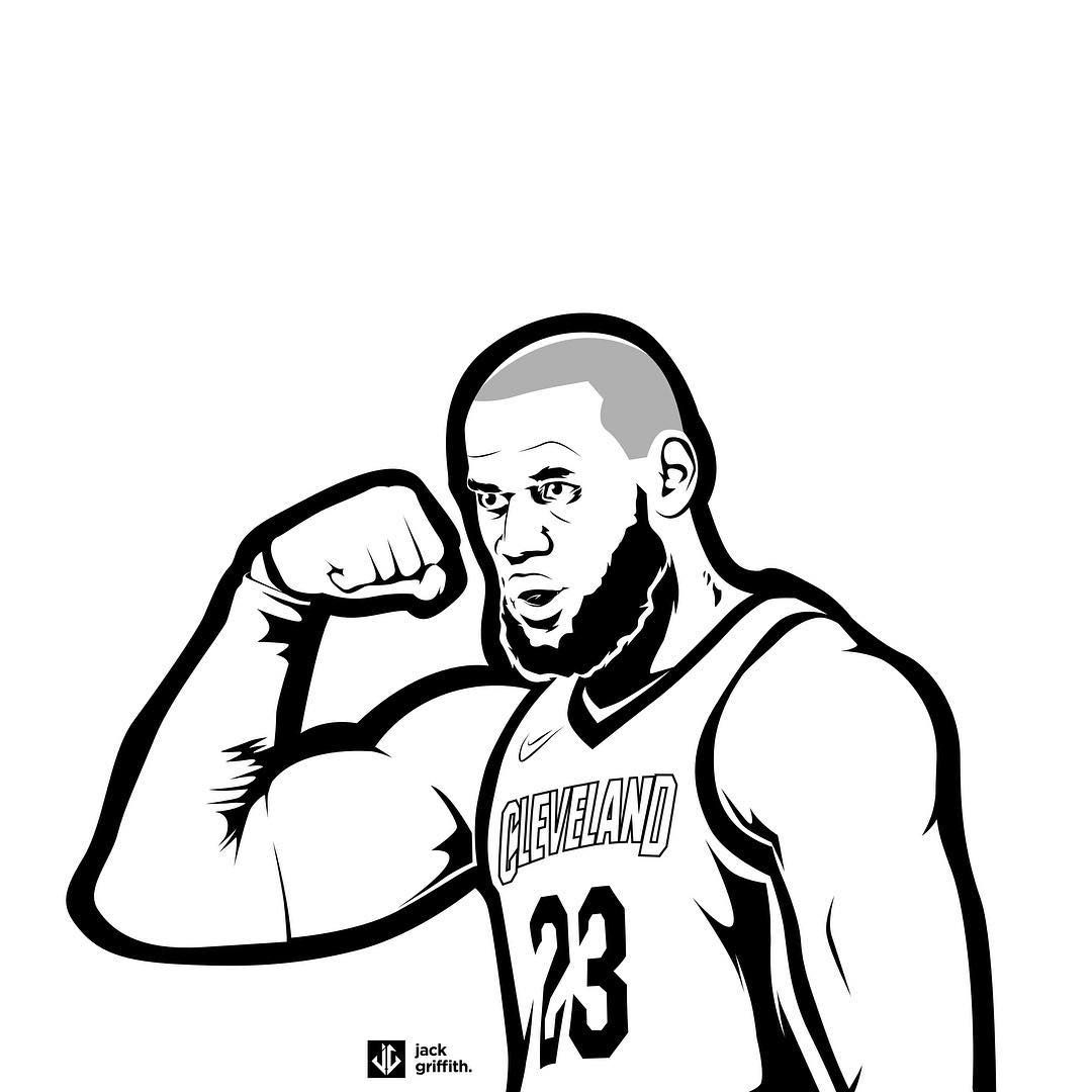 1080x1080 lebron james illustration - Lebron James Cartoon Drawing