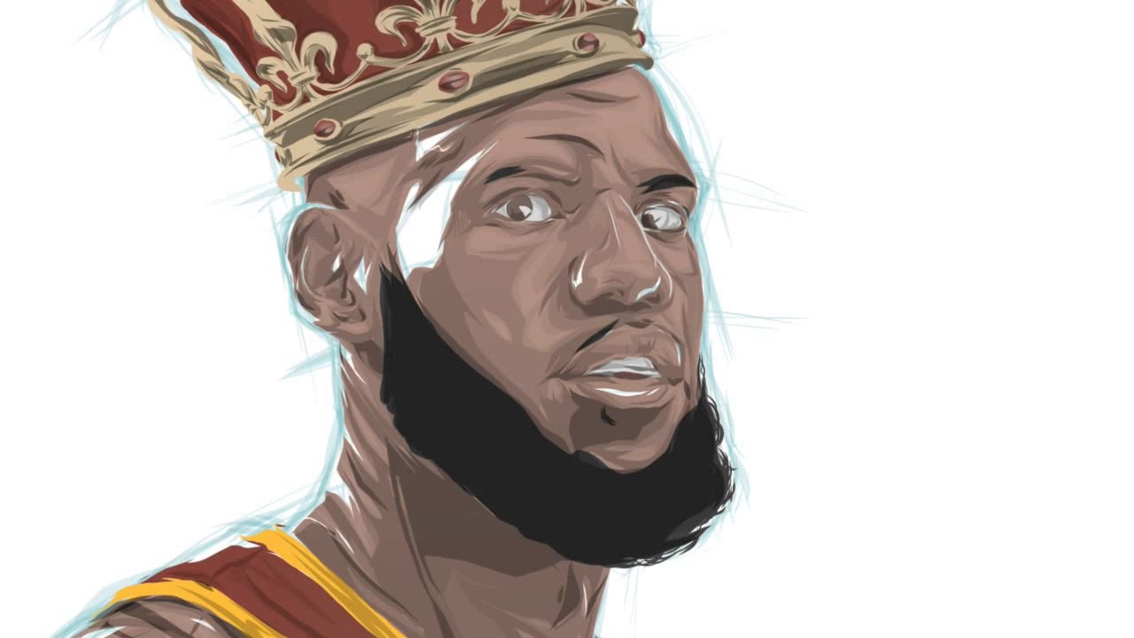 1280x720 espn reveals animated time lapse illustration of lebron james - Lebron James Cartoon Drawing
