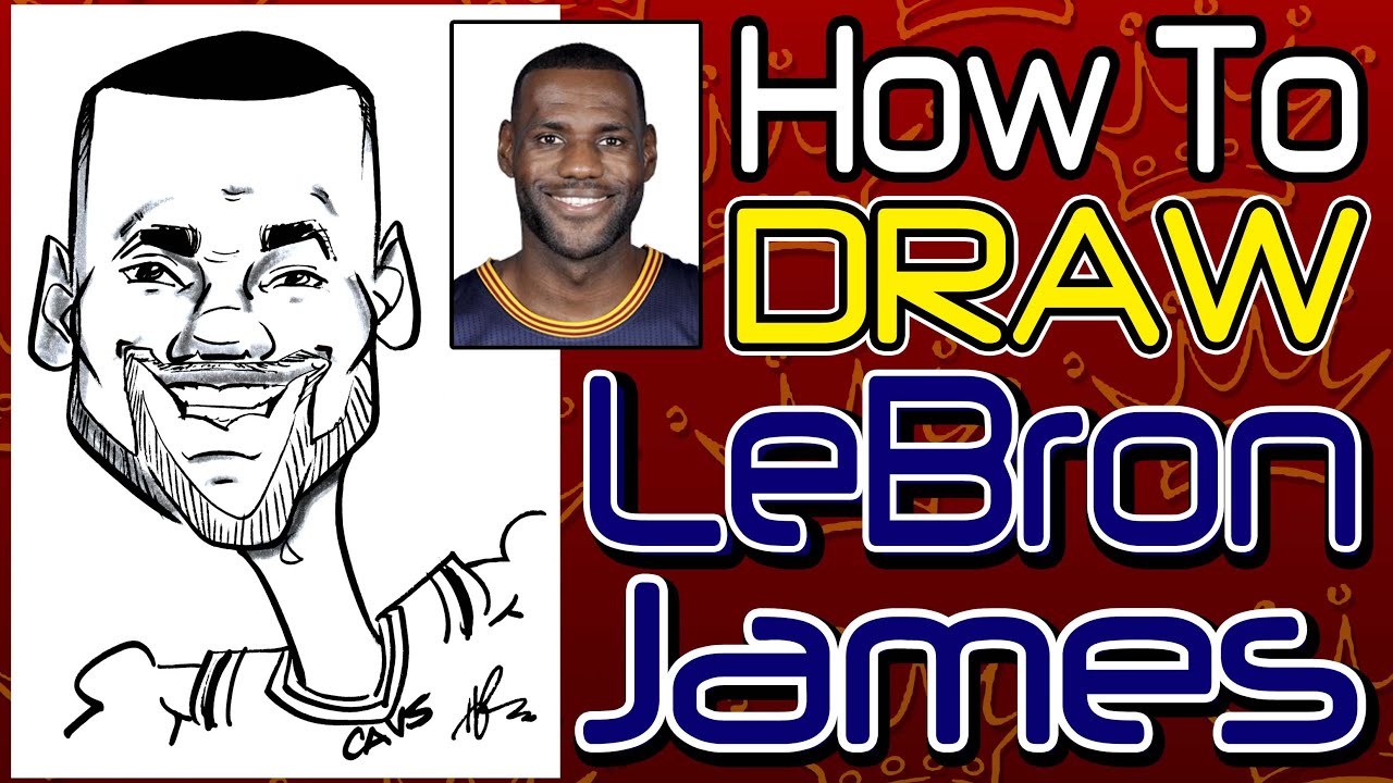 1280x720 how to draw a quick caricature lebron james - Lebron James Cartoon Drawing