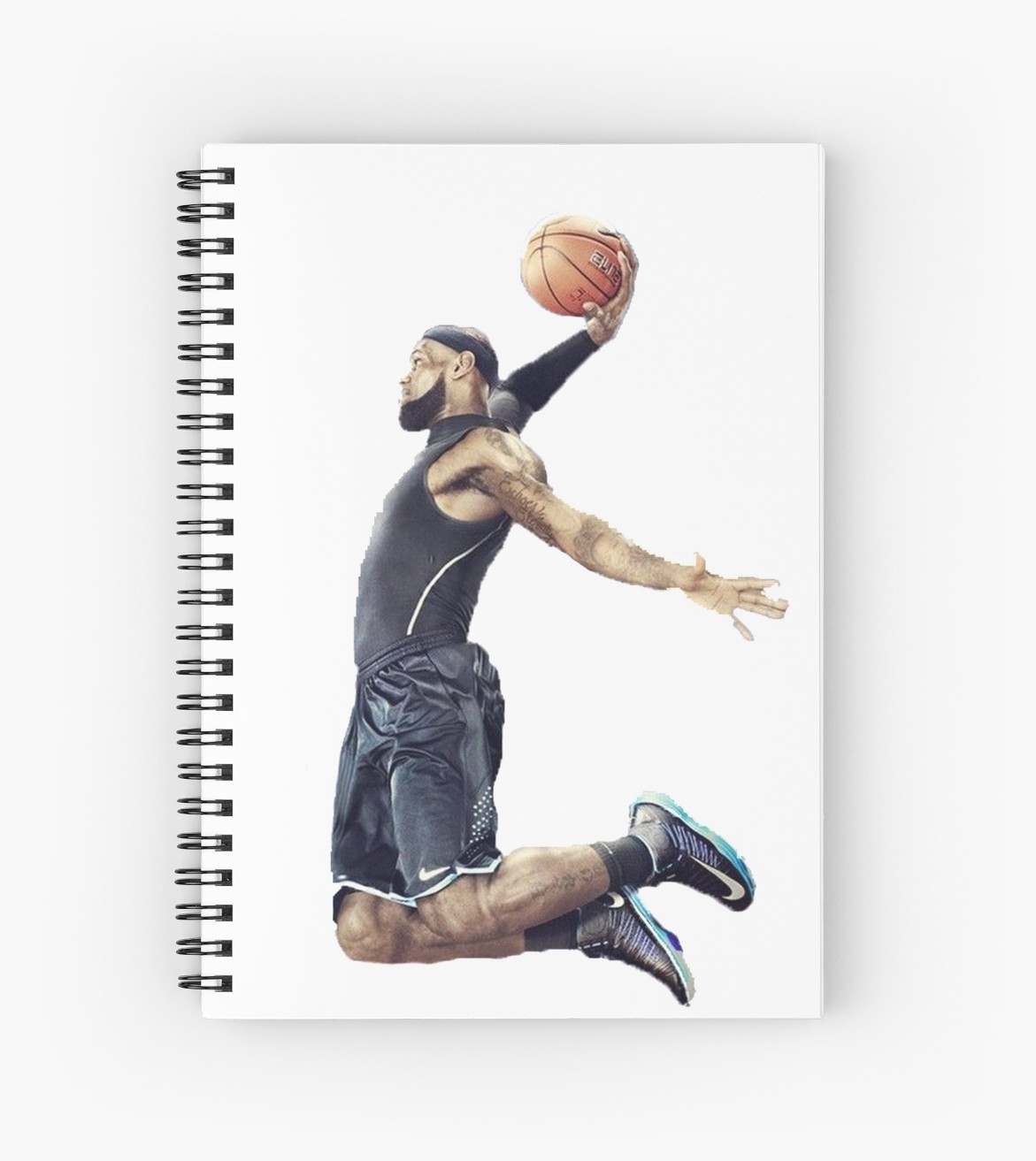 1171x1313 Lebron James Dunking Collection Spiral Notebooks - Lebron James Drawing