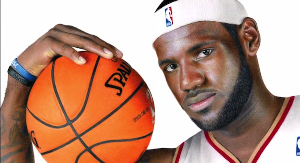 600x326 Artist Uses Pencil Crayons To Create Lifelike Picture Of Lebron - Lebron James Drawing