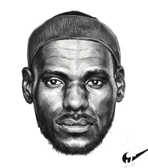 500x566 Sketches Of Lebron James - Lebron James Drawing
