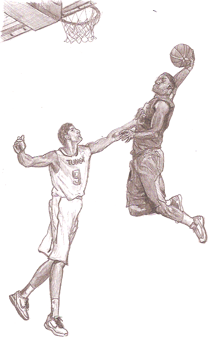 432x690 lebron james dunk drawing - Lebron James Dunk Drawing