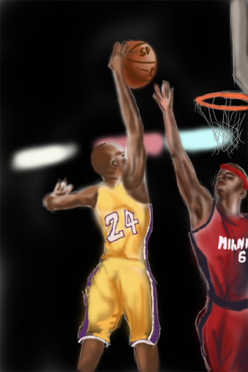500x750 draw for me kobe bryant dunking on lebron james - Lebron James Dunk Drawing