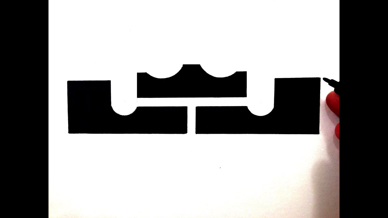 1280x720 How To Draw The Lebron James Logo - Lebron James Shoes Drawing