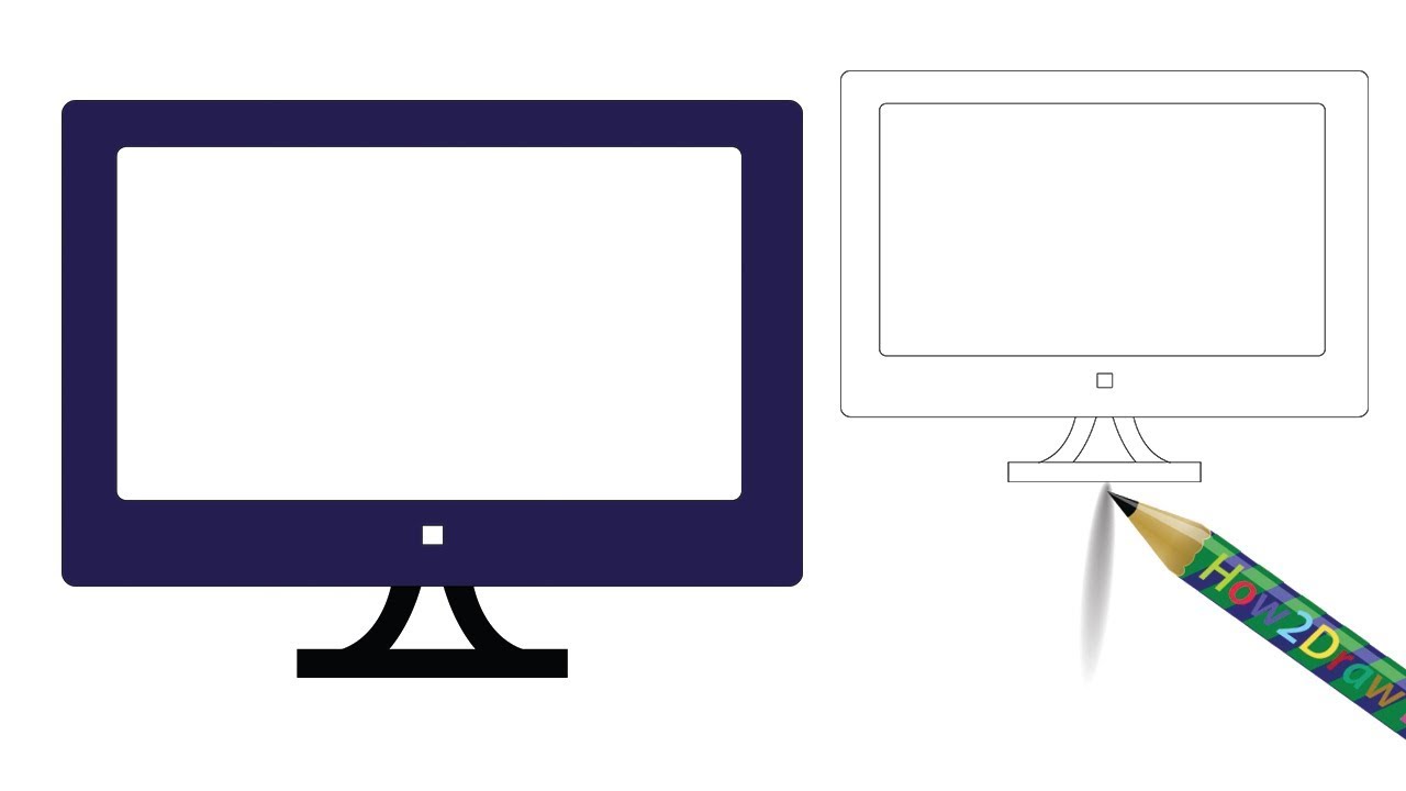 1280x720 How To Draw A Led Tv Easy Drawing - Led Tv Drawing