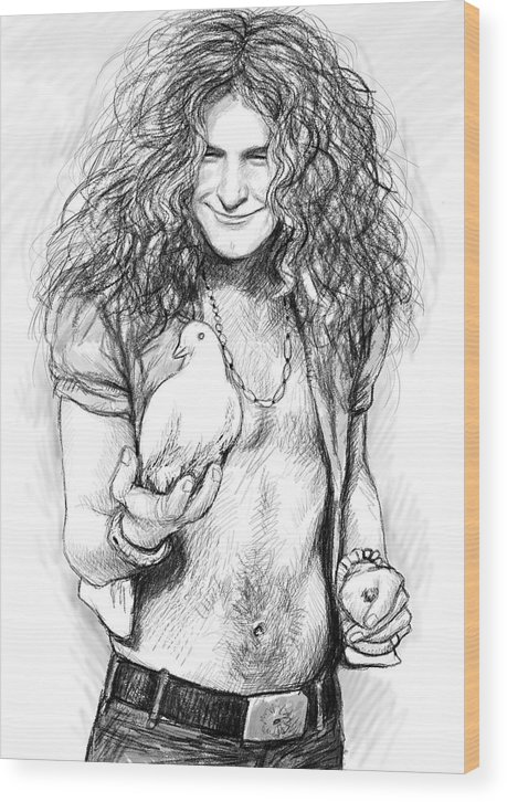 459x726 led zeppelin art drawing sketch portrait wood print - Led Zeppelin Drawings