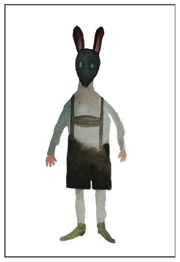 361x526 Paola Piglia - Lederhosen Drawing