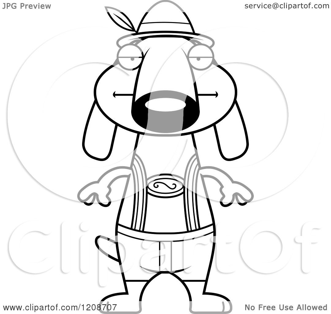 1080x1024 cartoon of a black and white bored skinny german oktoberfest - Lederhosen Drawing