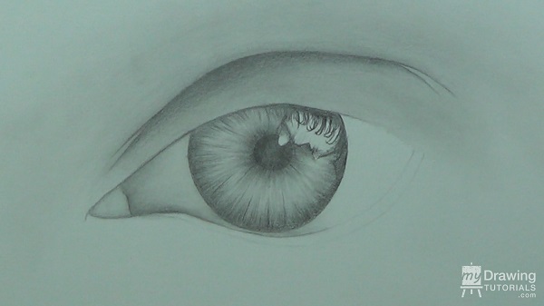 600x337 How To Draw An Eye My Drawing Tutorials - Left Eye Drawing
