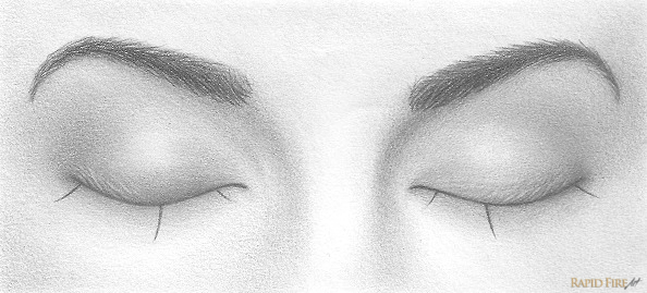 594x269 How To Draw Closed Eyes Rapidfireart - Left Eye Drawing