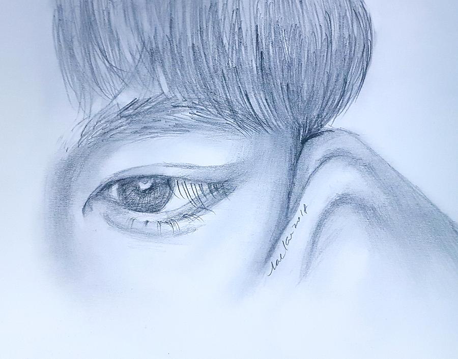 900x706 Left Eye Drawing - Left Eye Drawing