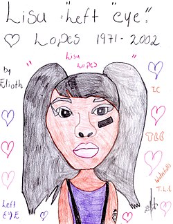 250x324 Lisa Lopes - Left Eye Drawing