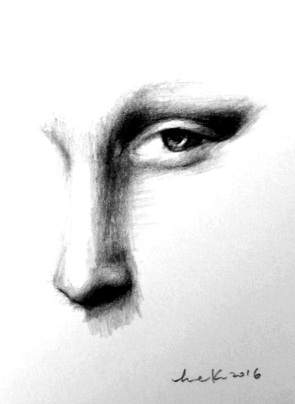 586x803 mona lisa 's left eye drawing - Left Eye Drawing