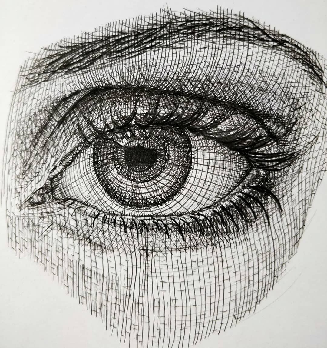 1080x1148 this is an left eye of a young lady showing eye brows, eye lashes - Left Eye Drawing