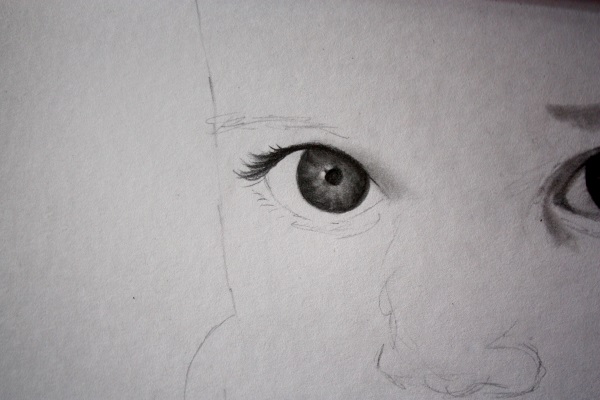 600x400 Drawing Lesson - Left Eye Drawing