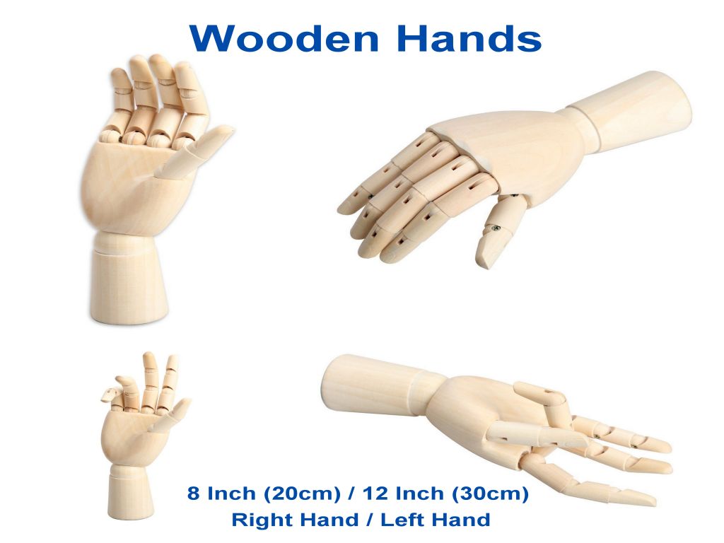1024x768 wooden hands mannequin artist drawing movable finger joints - Left Hand Drawing
