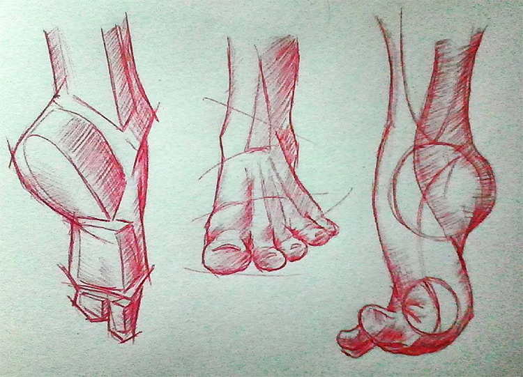 750x541 Drawings Of Feet Sketches Anatomy Studies - Leg Anatomy Drawing