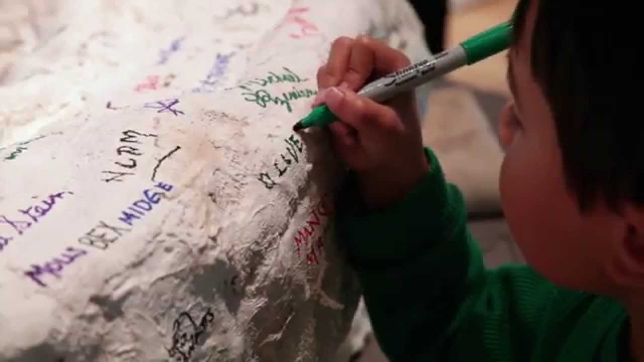 1280x720 signing the mammoth tusk's cast - Leg Cast Drawing