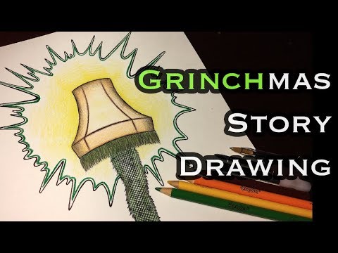 480x360 Drawing Time Lapse Grinchmas Story Leg L Merry Christmas - Leg Lamp Drawing
