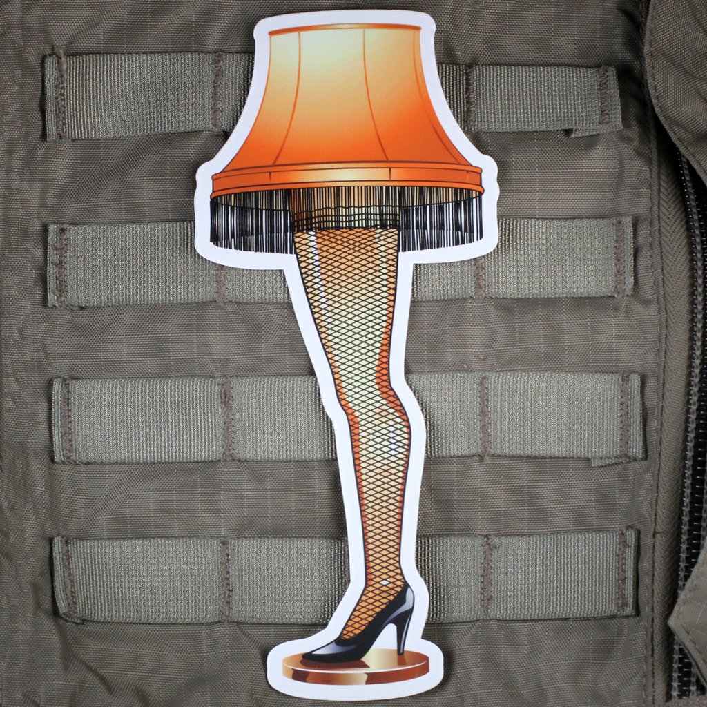 1024x1024 Fragile Leg Lamp Sticker Violent Little Machine Shop - Leg Lamp Drawing