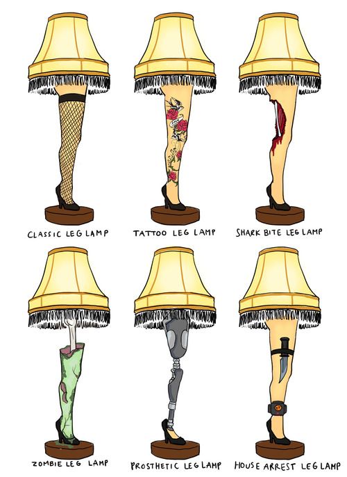 500x687 Leg L Fragile Popcorn Celluloid Illustration, Drawings - Leg Lamp Drawing