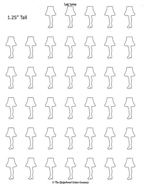 461x600 Leg Lamp Royal Icing Transfer Template The Gingerbread Cutter - Leg Lamp Drawing