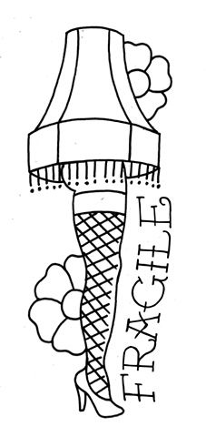 227x480 A Christmas Story Lamp Coloring - Leg Lamp Drawing