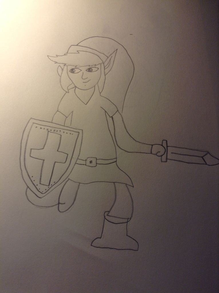 765x1024 How To Draw Link From Legend Of Zelda Steps - Legend Of Zelda Drawing
