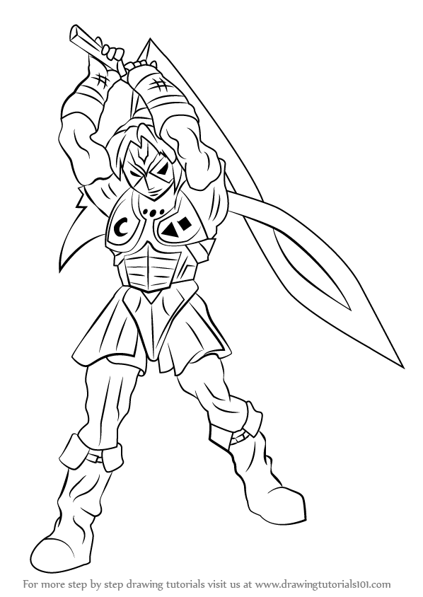 598x844 Learn How To Draw Fierce Deity From The Legend Of Zelda - Legend Of Zelda Drawing