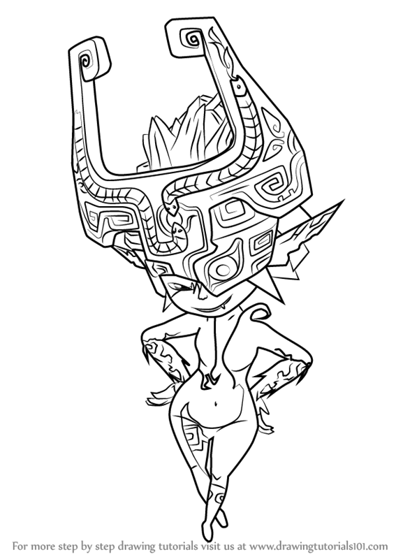 567x800 Learn How To Draw Midna From The Legend Of Zelda - Legend Of Zelda Drawing